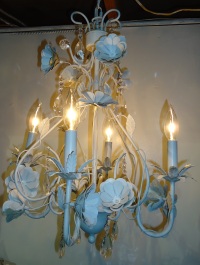 Shabby Chic Tole Chandelier